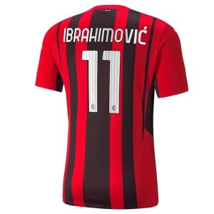 AC Milan Ibrahimović 11 Thuis Shirt 2021-2022 – Korte Mouw
