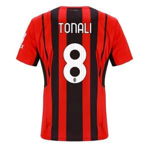 AC Milan Tonali 8 Thuis Shirt 2021-2022 – Korte Mouw