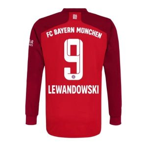 FC Bayern München Lewandowski 9 Thuis Shirt 2021-2022 – Lange Mouw