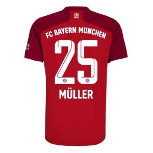 FC Bayern München Müller 25 Thuis Shirt 2021-2022 – Korte Mouw